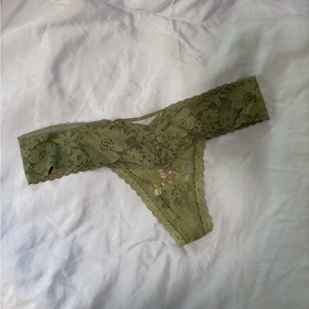 Victoria's Secret Olive Lace Panties